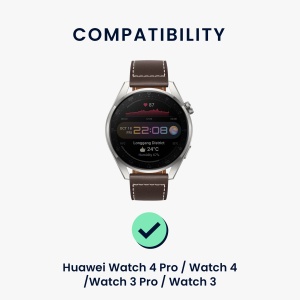 Set 2 Curele Kwmobile pentru Huawei Watch 4/Watch 4 Pro/Watch 3, Negru/Albastru inchis, Silicon, KWM000024SW001C - Img 5