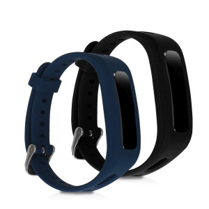 Set 2 Curele pentru Honor Band 3e, kwmobile, Silicon, Albastru / Negru, 47317.17 - Img 1