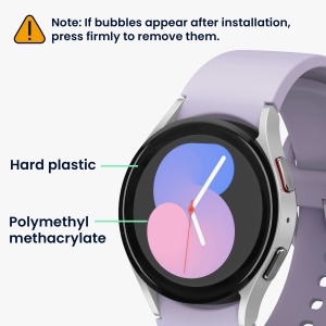 Set 2 Folii de protectie Kwmobile pentru Samsung Galaxy Watch 5, Transparent/Negru, Polimer, KWM000024WF001C - Img 5