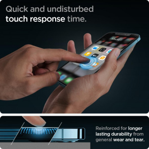 Set 2 Folii de protectie Spigen Glas.TR EZ FIT pentru Apple iPhone 12 Pro Max - Img 5