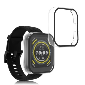 Set 2 Huse Kwmobile cu sticla securizata pentru Amazfit Bip 5, Transparent, Plastic, KWM000024ZC001C - Img 2