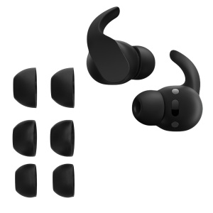 Set 6 Varfuri de schimb Kwmobile pentru Beats Fit Pro, Negru, Silicon, KWM0000259Q001C - Img 2