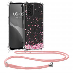Bumper kwmobile pentru OPPO A76, Silicon, Transparent/Roz, 60042.01 - Img 1