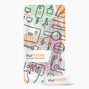 Bumper kwmobile pentru OPPO A76, Silicon, Transparent/Roz, 60042.01 - Img 6