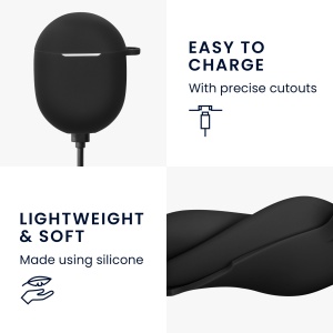 Husa Casti Kwmobile pentru Google Pixel Buds A Series, Negru, Silicon, KWM000025DK001C - Img 4