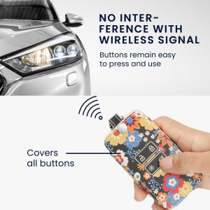 Husa Cheie Auto kwmobile pentru Renault/Dacia 4 Butoane - Keyless Go, Piele ecologica, Multicolor, 44637.70 - Img 2