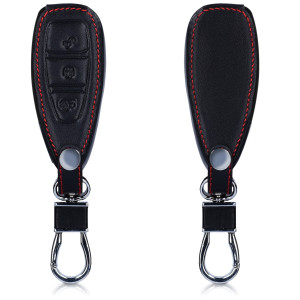 Husa Cheie Auto pentru Ford - 3 Butoane - Keyless Go, Piele ecologica, Negru, 42990.01 - Img 1