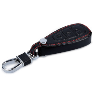 Husa Cheie Auto pentru Ford - 3 Butoane - Keyless Go, Piele ecologica, Negru, 42990.01 - Img 2
