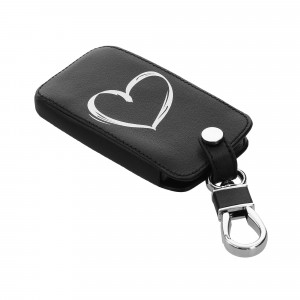 Husa Cheie Auto pentru Renault / Dacia - 4 Butoane - Keyless Go, kwmobile, Piele ecologica, Negru, 44637.43 - Img 2