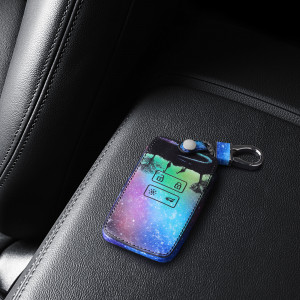 Husa Cheie Auto pentru Renault / Dacia - 4 Butoane - Keyless Go, kwmobile, Piele ecologica, Multicolor, 44637.50 - Img 3