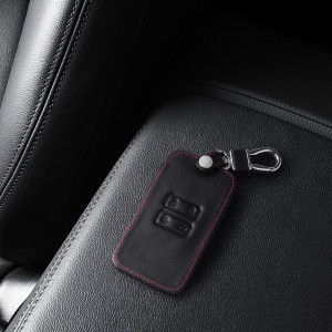 Husa Cheie Auto pentru Renault / Dacia - 4 Butoane - Keyless Go, Piele ecologica, Negru, 44637.01 - Img 3