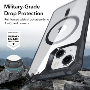 Husa ESR Air Armor Halolock MagSafe pentru Apple iPhone 14 Plus/15 Plus Transparent/Negru - Img 4
