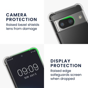 Husa Kwmobile cu jnur detasabil pentru Google Pixel 8a, Transparent/Negru, Silicon, KWM000020PE001C - Img 3
