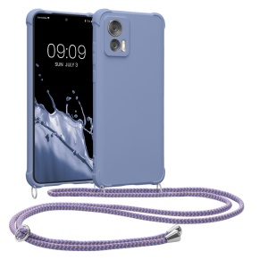 Husa Kwmobile cu jnur pentru Motorola Edge 30 Neo, Albastru, Silicon, 61582.108 - Img 1