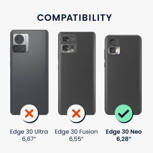 Husa Kwmobile cu jnur pentru Motorola Edge 30 Neo, Albastru, Silicon, 61582.108 - Img 6