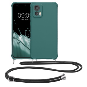 Husa Kwmobile cu jnur pentru Motorola Edge 30 Neo, Verde, Silicon, KWM0000199S005C - Img 2