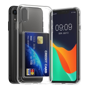 Husa Kwmobile cu slot card pentru Apple iPhone XR, Transparent, Policarbonat, KWM000022RF001C - Img 1
