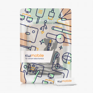 Husa Kwmobile pentru Amazon Kindle (2022), Alb/Negru, Piele ecologica, 59989.13 - Img 8