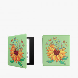 Husa kwmobile pentru Amazon Kindle Oasis 10, Piele ecologica, Multicolor, 49417.23 - Img 7