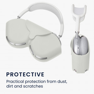 Husa kwmobile pentru Apple Airpods Max, Silicon, Alb, 59791.02 - Img 5