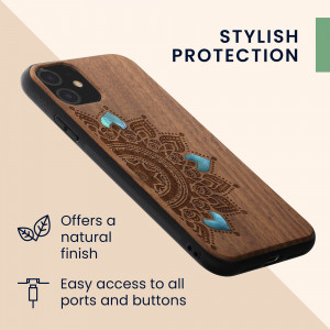 Husa kwmobile pentru Apple iPhone 11, Lemn, Multicolor, 49799.16 - Img 3