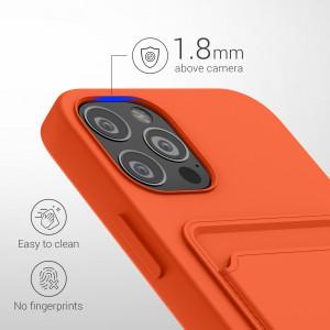 Husa kwmobile pentru Apple iPhone 12/iPhone 12 Pro, Silicon, Portocaliu, 55112.29 - Img 4
