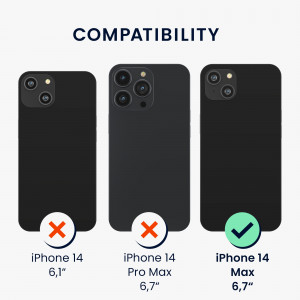 Husa Kwmobile pentru Apple iPhone 14 Plus, Silicon, Negru, 59113.01 - Img 6