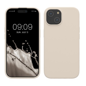 Husa Kwmobile pentru Apple iPhone 15, Crem, Silicon, KWM000020CA009C - Img 1