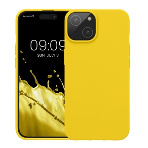 Husa Kwmobile pentru Apple iPhone 15, Galben, Silicon, KWM000020CE005C - Img 2