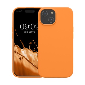 Husa Kwmobile pentru Apple iPhone 15, Portocaliu, Silicon, KWM000020CA007C - Img 2