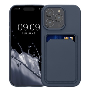 Husa Kwmobile pentru Apple iPhone 16 Pro, Albastru inchis, Silicon, KWM000022UH004C - Img 2