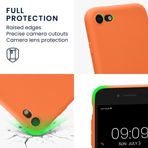 Husa Kwmobile pentru Apple iPhone SE (2022)/iPhone SE (2020)/iPhone 8, Portocaliu, Silicon, KWM0000083F058C - Img 4