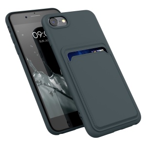 Husa Kwmobile pentru Apple iPhone SE (2022)/iPhone SE (2020)/iPhone 8, Verde inchis, Silicon, KWM0000134I019C - Img 2