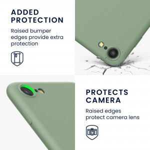 Husa kwmobile pentru Apple iPhone SE 3/iPhone 8/iPhone 7, Silicon, Verde, 49979.243 - Img 4