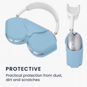Husa Kwmobile pentru casti Apple Airpods Max, Albastru, Silicon, 59791.23 - Img 5