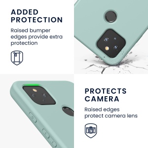 Husa Kwmobile pentru Google Pixel 4a 5G, Verde deschis, Silicon, KWM0000125H015C - Img 3