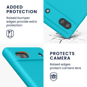 Husa Kwmobile pentru Google Pixel 6a, Albastru deschis, Silicon, KWM000015FZ046C - Img 3