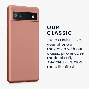 Husa Kwmobile pentru Google Pixel 6a, Silicon, Rose Gold, 57960.211 - Img 4
