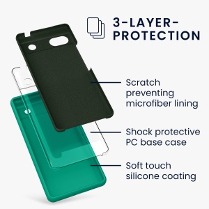 Husa Kwmobile pentru Google Pixel 6a, Verde, Silicon, KWM000015FZ058C - Img 6