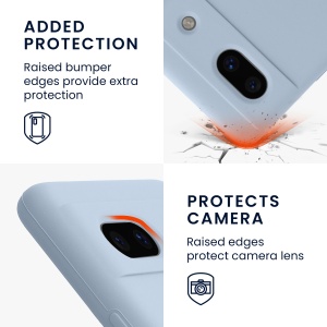 Husa Kwmobile pentru Google Pixel 7a, Albastru deschis, Silicon, 61597.58 - Img 4
