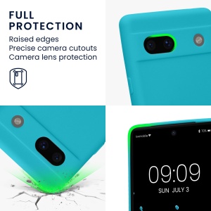 Husa Kwmobile pentru Google Pixel 7a, Albastru deschis, Silicon, KWM000019YF023C - Img 4