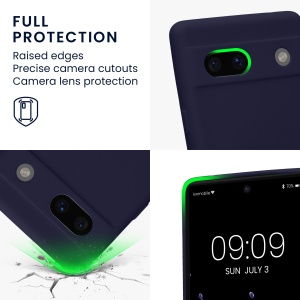 Husa Kwmobile pentru Google Pixel 7a, Albastru inchis, Silicon, KWM000019YF028C - Img 4