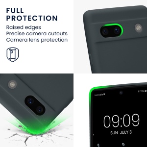 Husa Kwmobile pentru Google Pixel 7a, Gri inchis, Silicon, KWM000019YF019C - Img 3
