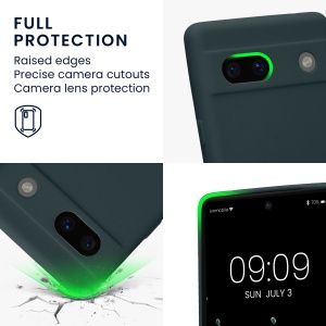 Husa Kwmobile pentru Google Pixel 7a, Verde inchis, Silicon, 61598.202 - Img 4