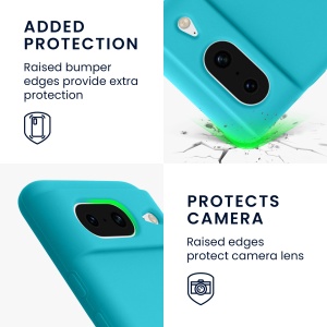 Husa Kwmobile pentru Google Pixel 8, Albastru deschis, Silicon, KWM000020JF021C - Img 9