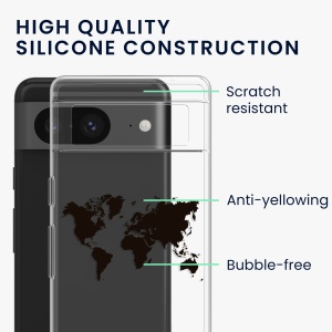 Husa Kwmobile pentru Google Pixel 8, Transparent/Negru, Silicon, KWM000020JN002C - Img 7
