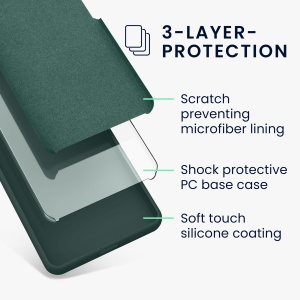 Husa Kwmobile pentru Google Pixel 8, Verde inchis, Silicon, KWM000020JF006C - Img 12
