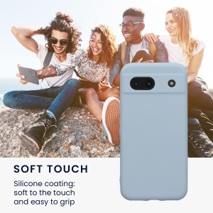 Husa Kwmobile pentru Google Pixel 8a, Albastru deschis, Silicon, KWM000020KU015C - Img 3
