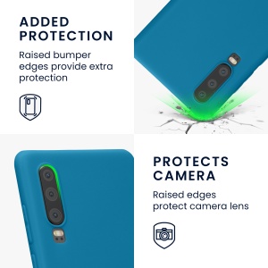 Husa Kwmobile pentru Huawei P30, Albastru, Silicon, KWM000009MF018C - Img 3