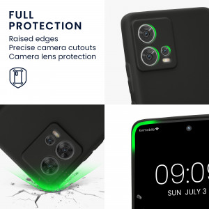 Husa kwmobile pentru Motorola Edge 30 Fusion, Silicon, Negru, 60076.47 - Img 4